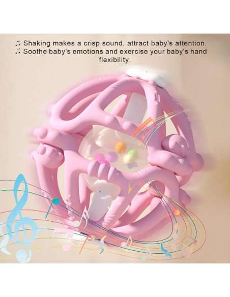 Juguete de Sonajero y Mordedor para Bebés Azul - Silicona Segura