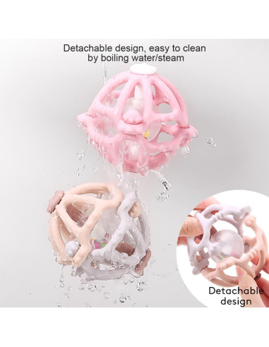 Juguete de Sonajero y Mordedor para Bebés Azul - Silicona Segura