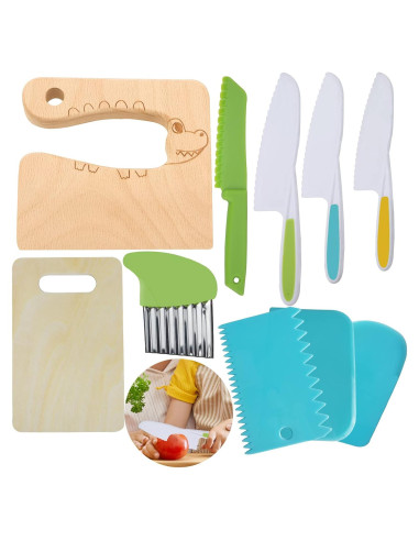 Set de cuchillos de cocina para niños KOLODOGO 10 piezas