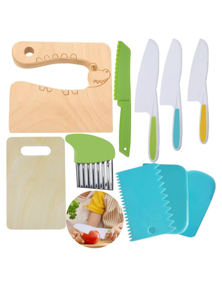 Set de cuchillos de cocina para niños KOLODOGO 10 piezas