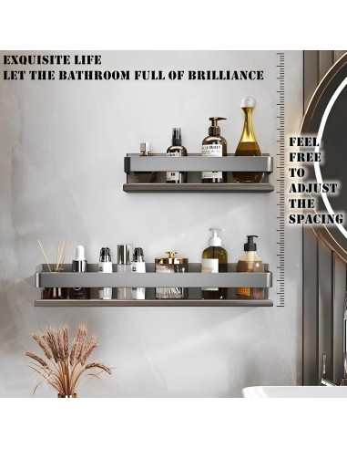 Estante Flotante de Acero Inoxidable YUSHIYAN 30x10 cm Resistente
