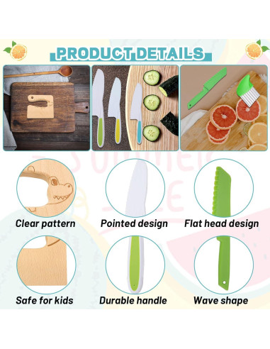 Set de cuchillos de cocina para niños KOLODOGO 10 piezas