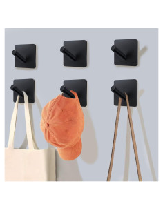 Ganchos Adhesivos para Toallas EDMILE 6 Piezas Acero Inoxidable