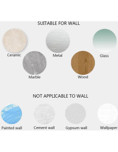 Ganchos Adhesivos para Toallas EDMILE 6 Piezas Acero Inoxidable 2