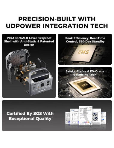 Estación de Energía Portátil UDPOWER C400 256Wh 400W