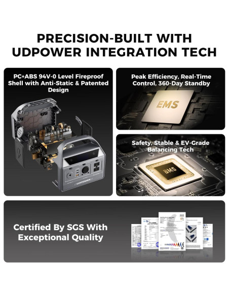 Estación de Energía Portátil UDPOWER C400 256Wh 400W