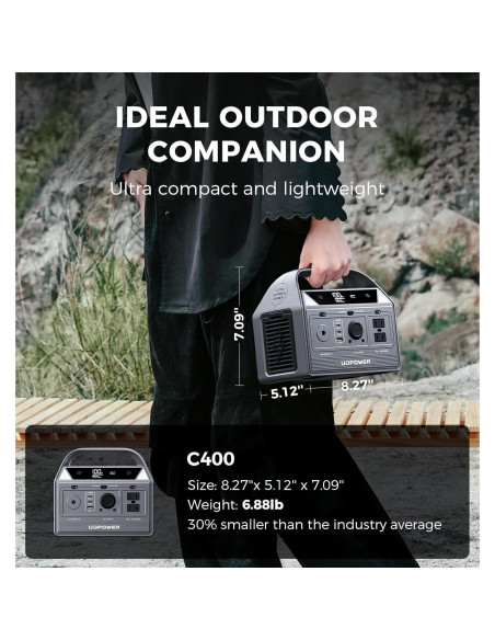 Estación de Energía Portátil UDPOWER C400 256Wh 400W