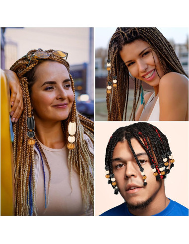 Perlas de Madera WOWOSS 195 PCS 20mm Redondas y Barril