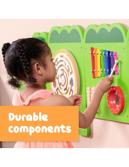 Paneles de Actividad Cocodrilo Spark & Wow - 11 Actividades - Juguete Sensorial Montessori 18m+