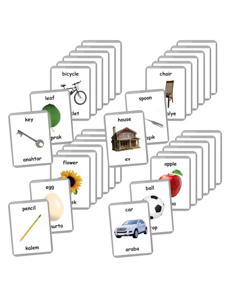 Tarjetas Bilingües Turco-Inglés LifeLoLo - 22 Conjuntos Tarjetas Bilingües Turco-Inglés LifeLoLo - 22 Conjuntos