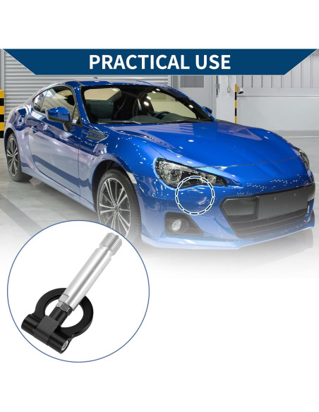 Gancho de Remolque Hihaha para Toyota Yaris EP 23cm Negro