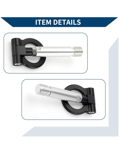 Gancho de Remolque Hihaha para Toyota Yaris EP 23cm Negro