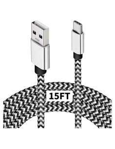 Cable USB Tipo C DEEGO 4.5m Trenzado Nylon para Samsung y Google