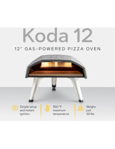 Horno de Pizza Portátil Ooni Koda 12 a Gas - 12 Pulgadas 2