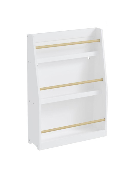 Estantería de Libros para Niños Genérico 3 Niveles Blanca