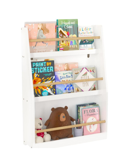 Estantería de Libros para Niños Genérico 3 Niveles Blanca