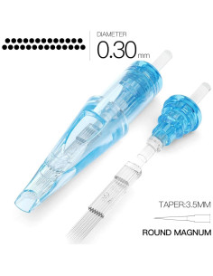 Agujas de Tatuaje MAST TATTOO 20Pcs Curvadas Magnum 1027RM 2