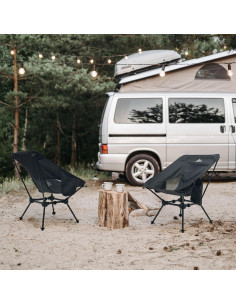 Silla Plegable de Camping Sutekus Negra 1.4 kg 330 lbs 2