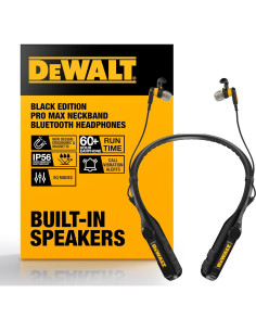 Auriculares Bluetooth DEWALT Edición Negra 2-en-1 + Funda EVA 2
