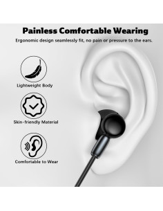 Auriculares In-Ear Tipo C USB TOPAUX con Cancelación de Ruido 2