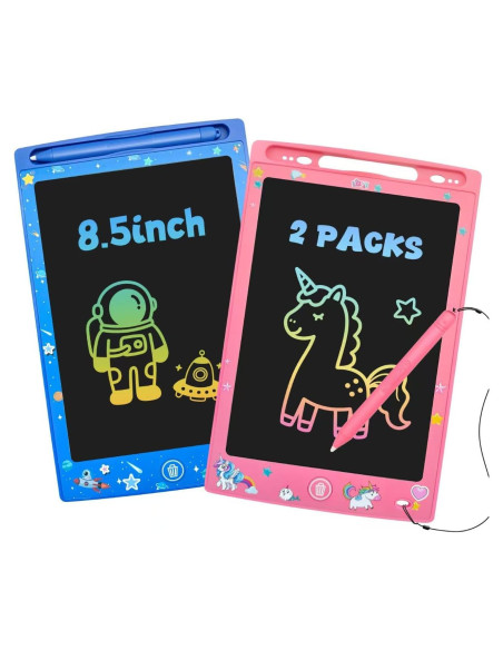 Paquete de 2 Tablets de Escritura LCD Glochin 8.5" Borrables