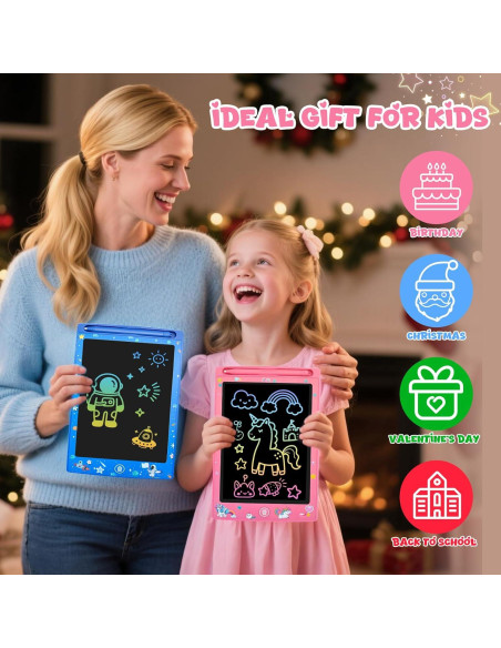 Paquete de 2 Tablets de Escritura LCD Glochin 8.5" Borrables