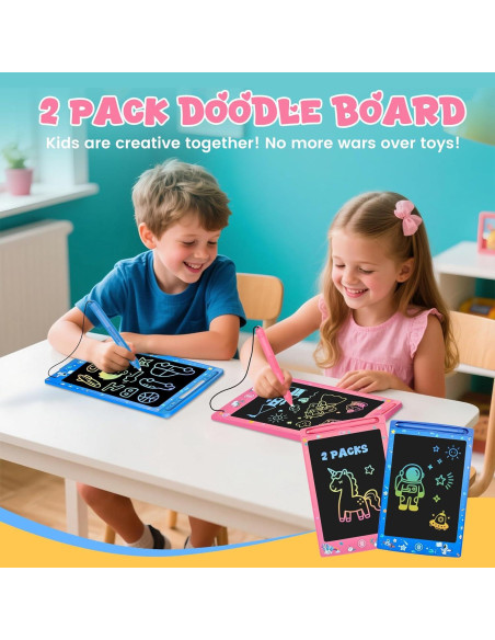 Paquete de 2 Tablets de Escritura LCD Glochin 8.5" Borrables