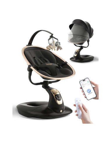 Columpio Eléctrico para Bebés Oneya 8002-B-3 Negro 9 kg