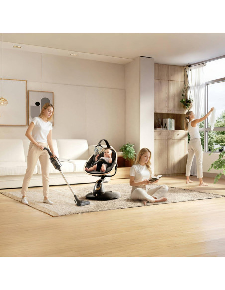 Columpio Eléctrico para Bebés Oneya 8002-B-3 Negro 9 kg