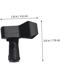 YARNOW Clips de Soporte para Micrófono 5 Piezas Plástico Negro 2