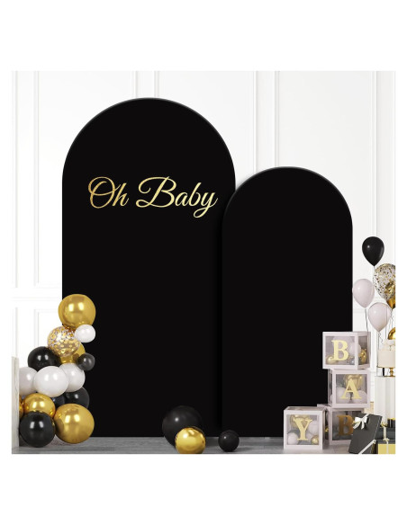 Cubierta de Arco Spandex HICYOO 2 Piezas 2.2m y 1.8m Negra