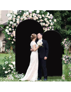 Cubierta de Arco Spandex HICYOO 2 Piezas 2.2m y 1.8m Negra 2