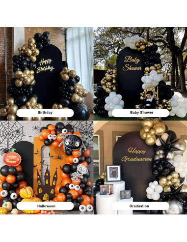 Cubierta de Arco Spandex HICYOO 2 Piezas 2.2m y 1.8m Negra