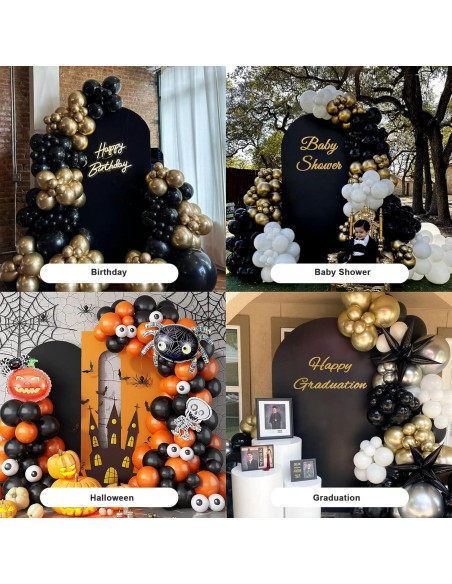 Cubierta de Arco Spandex HICYOO 2 Piezas 2.2m y 1.8m Negra