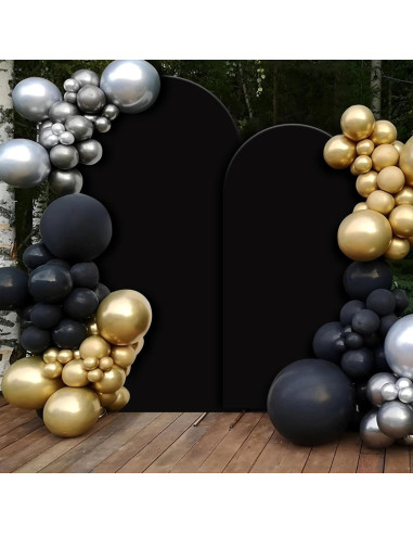 Cubierta de Arco Spandex HICYOO 2 Piezas 2.2m y 1.8m Negra