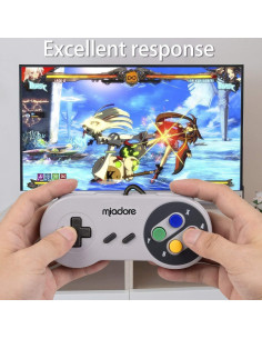 Paquete de 2 Controladores USB miadore para SNES Retro 16x15x3 cm 2