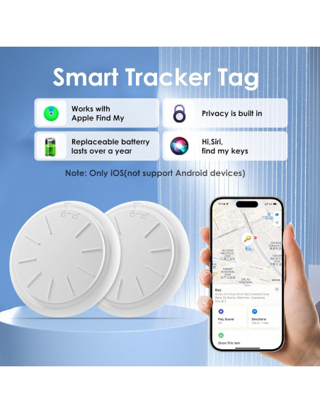 Tracker GPS ZITTZ 2 Pack Impermeable para iOS - Llaves y Equipaje
