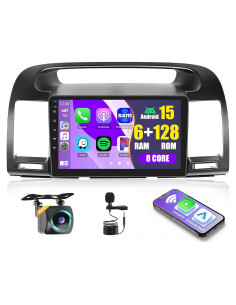 Radio de Coche Android Roinvou 6+128G para Toyota Camry 2001-2006
