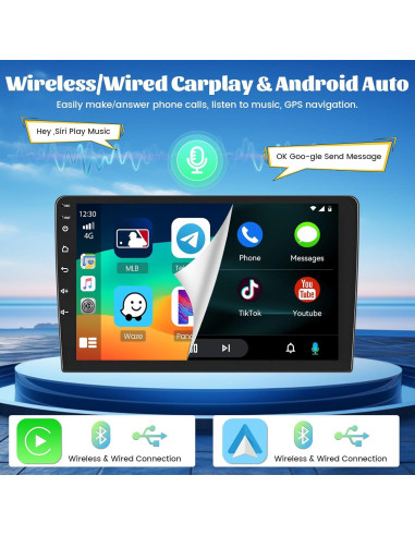 Radio de Coche Android Roinvou 6+128G para Toyota Camry 2001-2006