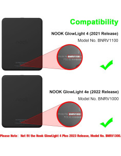 Funda Folio Fintie para eReader Nook GlowLight 4 y 4e - Cuero PU 2