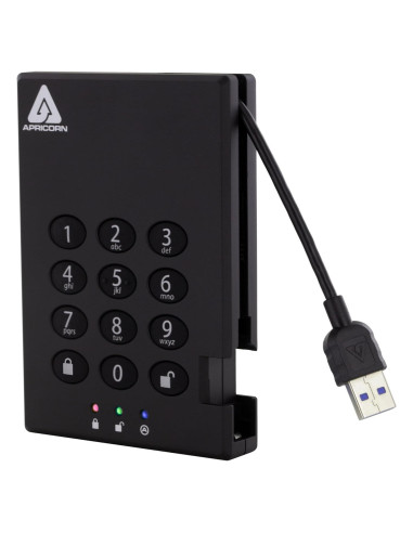 Disco Duro Externo Apricorn Padlock 1TB USB 3.0 Negro