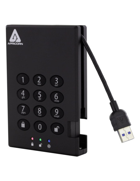 Disco Duro Externo Apricorn Padlock 1TB USB 3.0 Negro