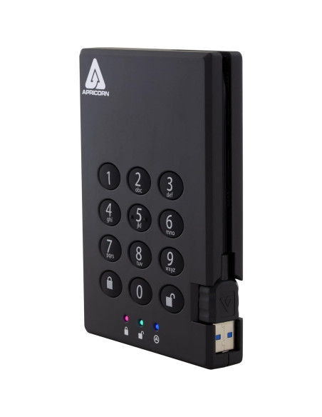 Disco Duro Externo Apricorn Padlock 1TB USB 3.0 Negro