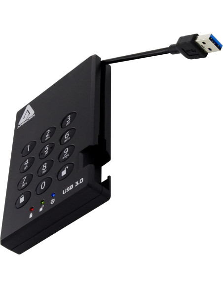 Disco Duro Externo Apricorn Padlock 1TB USB 3.0 Negro