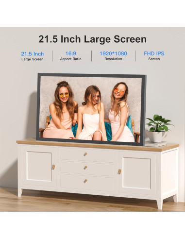 Marco de Foto Digital Nethgrow 21.5" FHD 32GB WiFi