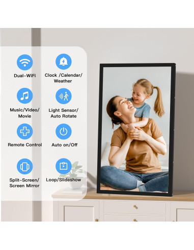 Marco de Foto Digital Nethgrow 21.5" FHD 32GB WiFi