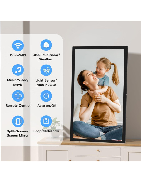 Marco de Foto Digital Nethgrow 21.5" FHD 32GB WiFi