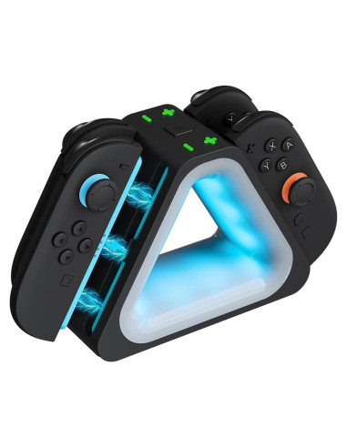 Dock de Carga Rápida Hosanwell para Joy-Con Switch 2 - 4 Controladores
