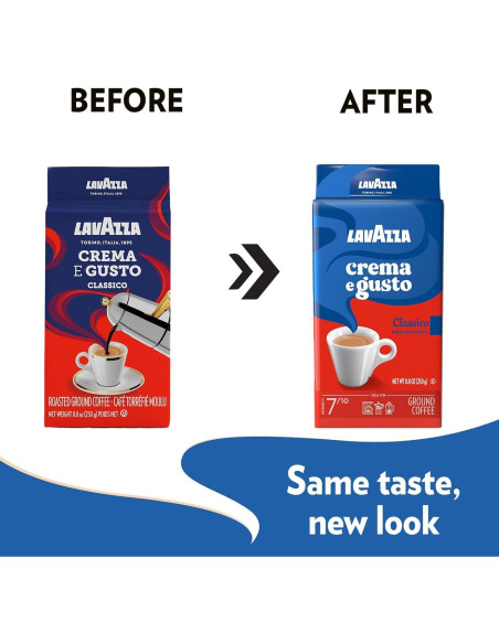 Café Molido Lavazza Crema e Gusto 248 g - Paquete de 4