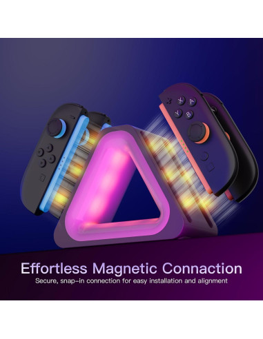 Dock de Carga Rápida Hosanwell para Joy-Con Switch 2 - 4 Controladores